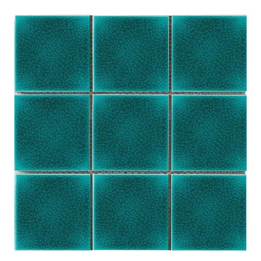 [XFB100041] Gạch mosaic 100x100mm xanh lá rạn ô vuông XFB100041