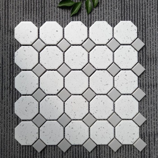 [INT64] Gạch Mosaic giả Terrazzo bát giác INT64